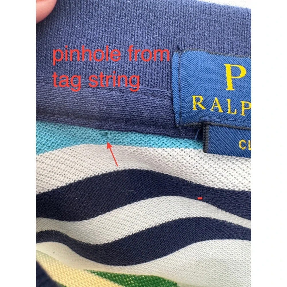 POLO Ralph Lauren Polo Shirt Mens Large Multi Color Striped Classic Fit NWT